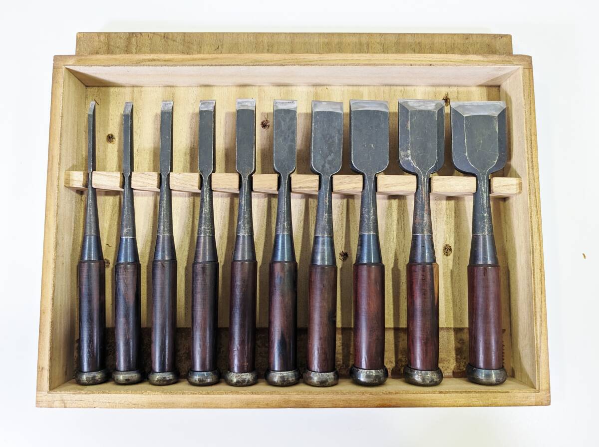 希少品】長谷川藤作 弘正 鑿 10本セット 鑿 大工道具 (大工道具 希少品】長谷川藤作 弘正 鑿 10本セット 鑿 大工道具 (大工道具