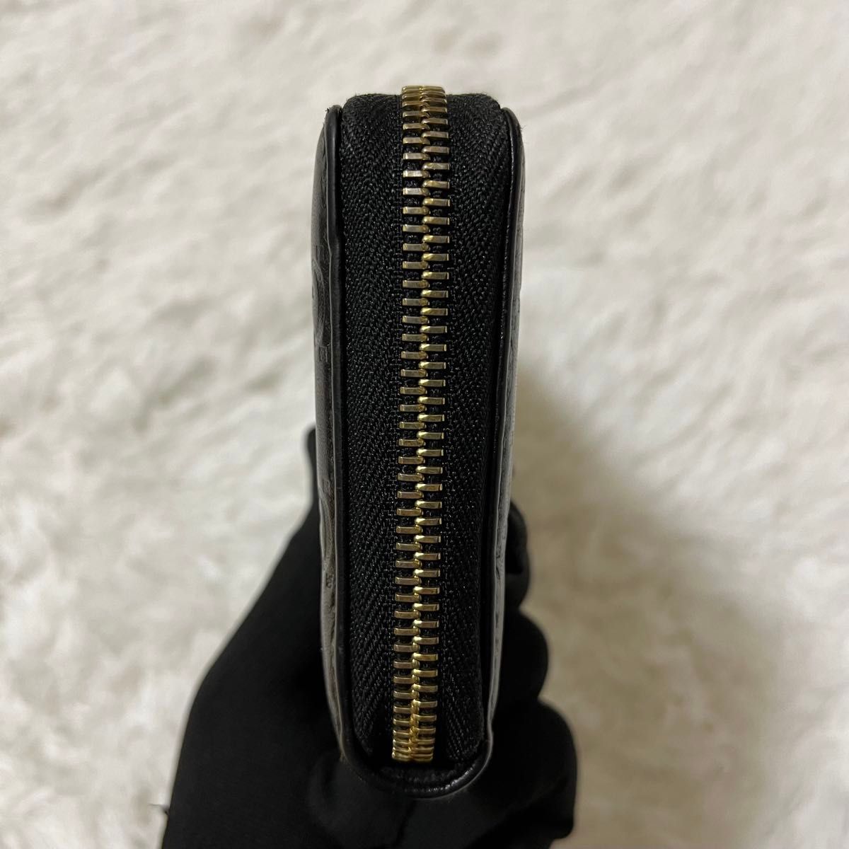 極美品】GUCCI グッチ 長財布 ラウンドファスナー GG柄 シマ 極美品】GUCCI グッチ 長財布 ラウンドファスナー GG柄 シマ