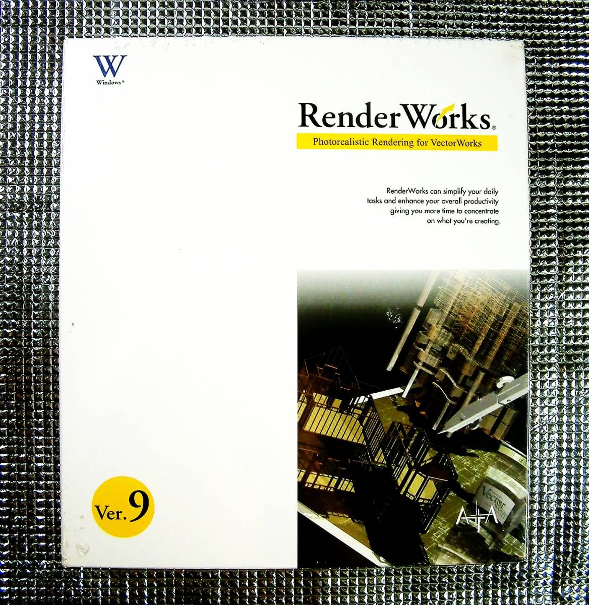 【4115】A&A RenderWorks 9 Windows版 未開封品 エーアンドエー レンダーワークス VectorWorks(ベクターワークス)用レンダリング CG生成