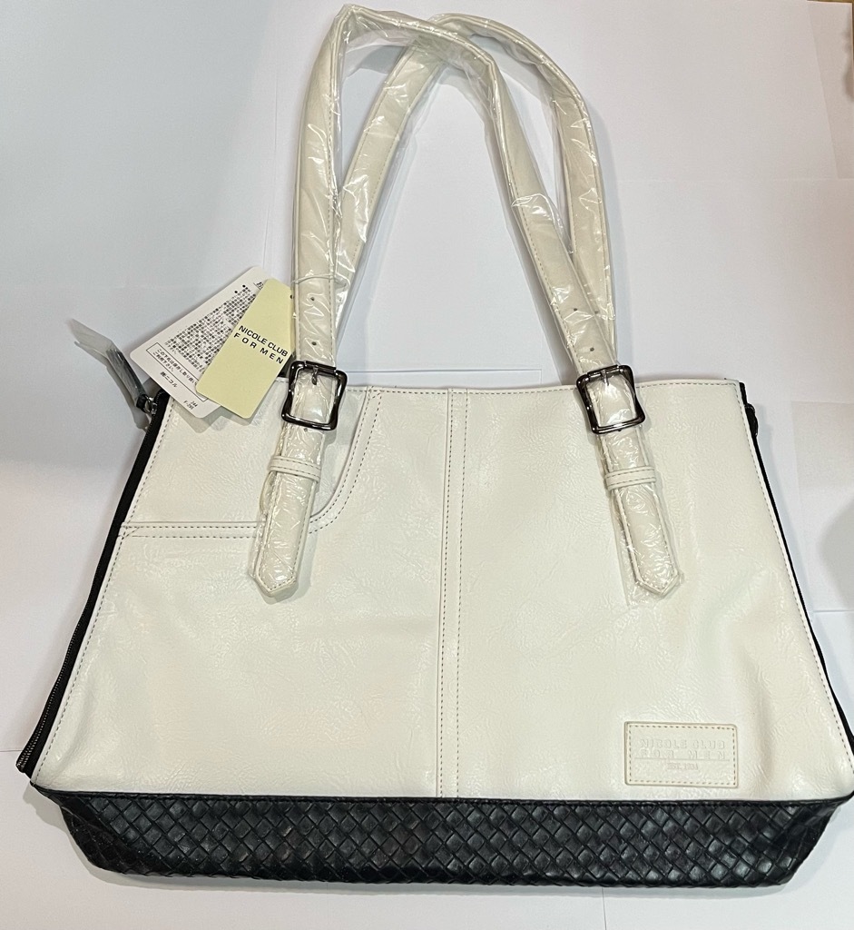 【新品・訳あり】ニコル クラブフォーメン(NICOLE) サイドファスナー トートバッグ W 7