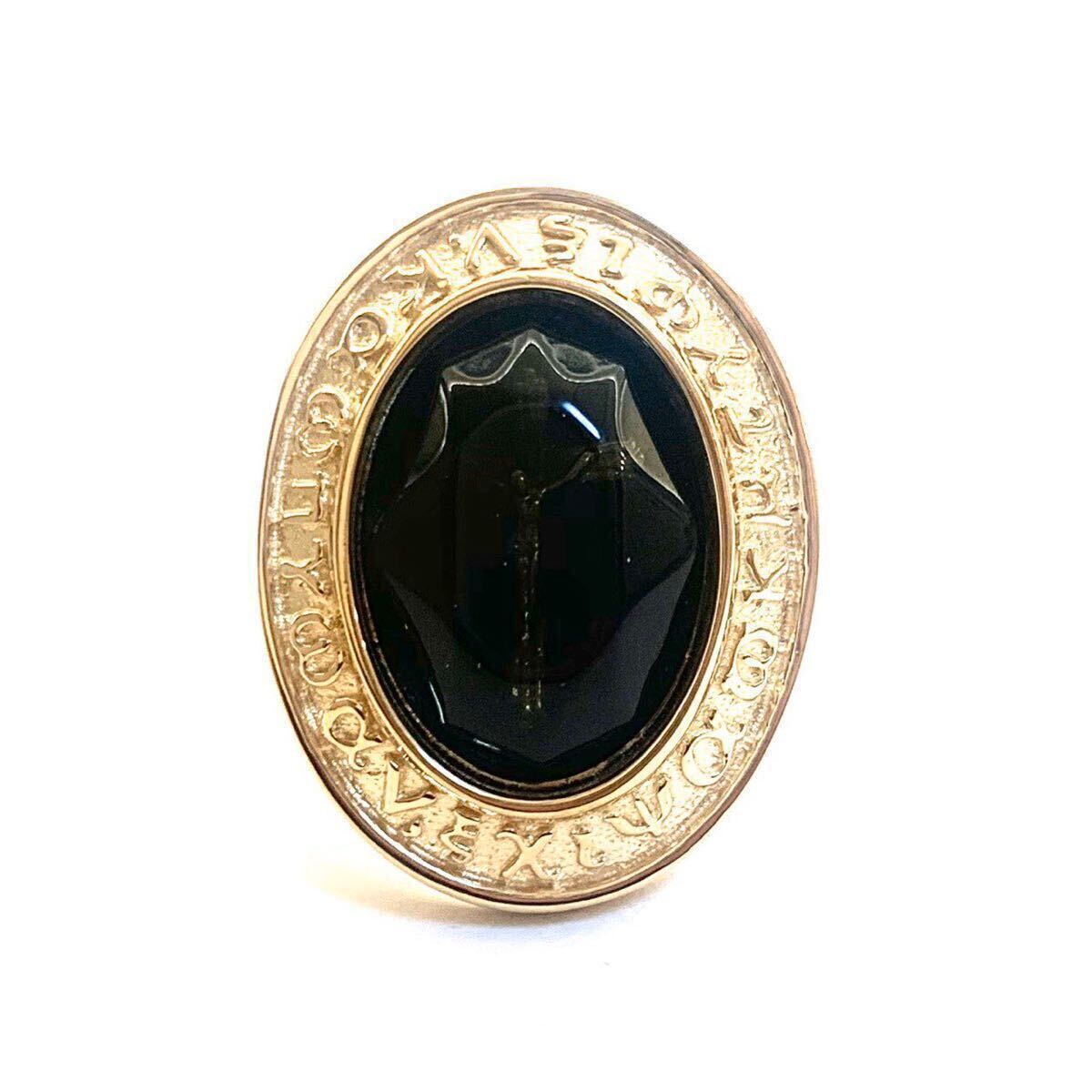 MADARANINGEN マダラニンゲン『OVAL RING 18k gold plated BLACK MADARANINGEN マダラニンゲン『OVAL RING 18k gold plated BLACK