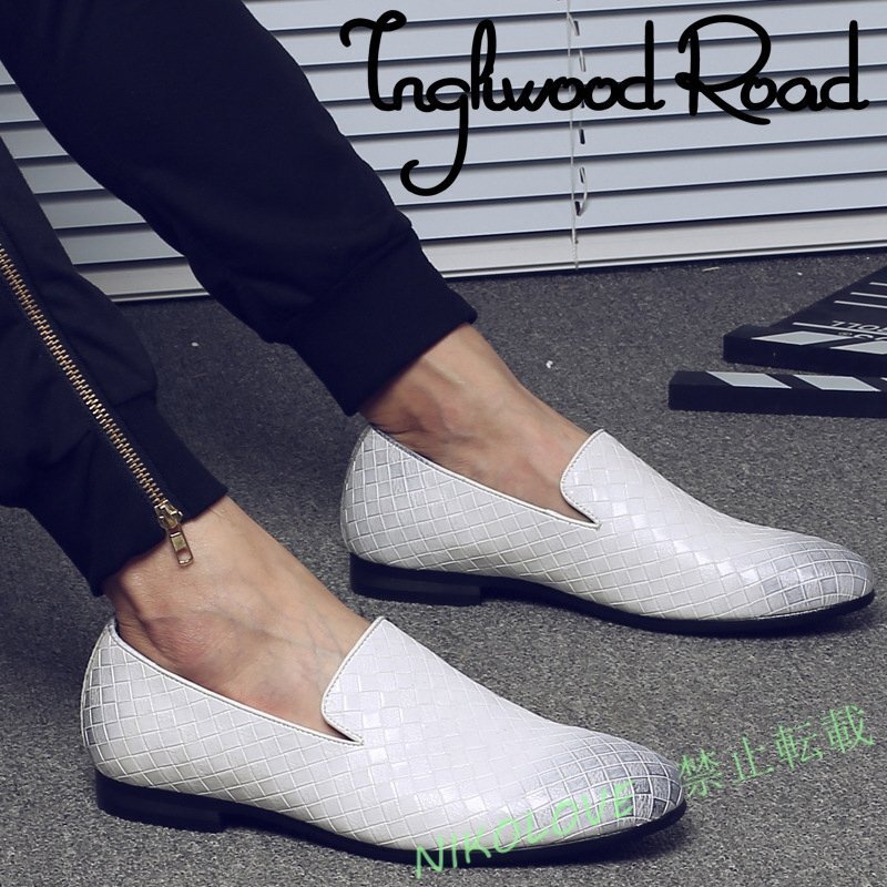  новый товар осень предмет Loafer мужской туфли без застежки обувь кожа мужской обувь для вождения бизнес комфорт модный чёрный белый LC308