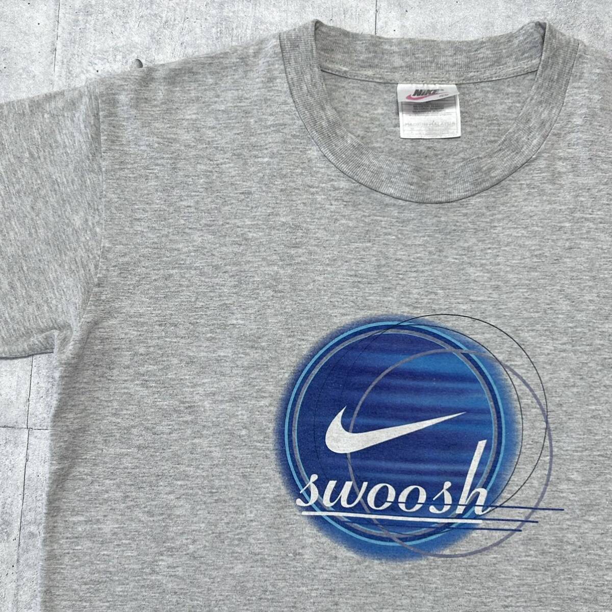 90s 00s NIKE swoosh just do it футболка Nike белый бирка 90 годы 00 годы Y2K короткий рукав ... корпус sushu центральный Logo Old .10018