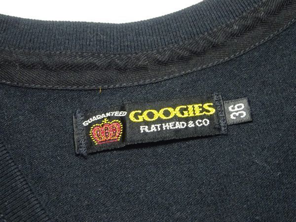 *GOOGIESg-gi-z Flat Head *V шея рубашка 36/ чёрный THE FLAT HEAD Clipper z футболка R.J.Ba-ru J Be Clipper's рубашка с коротким рукавом