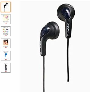 JVC HP-F140-B STEREO EARPHONES BLACK