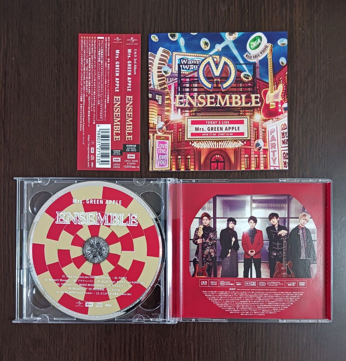 Mrs GREEN APPLE「ENSEMBLE 初回限定盤 CD+DVD 2枚組・歌詞カード Mrs GREEN APPLE「ENSEMBLE 初回限定盤 CD+DVD 2枚組・歌詞カード