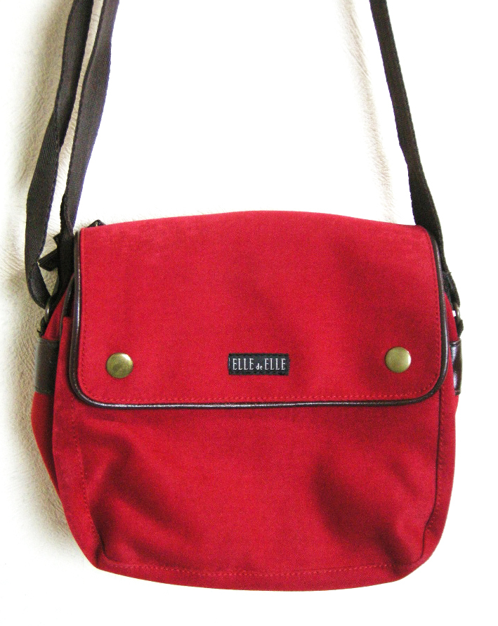 #ELLE de ELLE[ L ] red × tea shoulder bag #