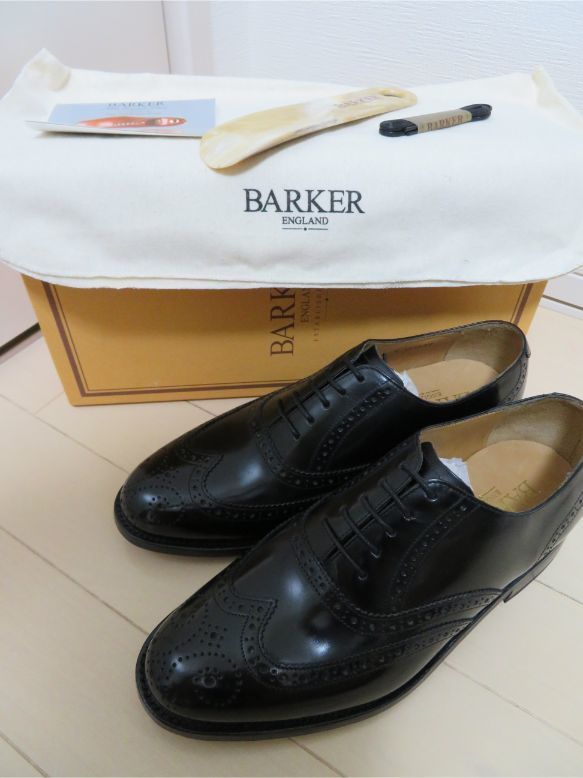 未使用品 BARKER バーカー ドレスシューズ 革靴 黒 ブラック 6.5