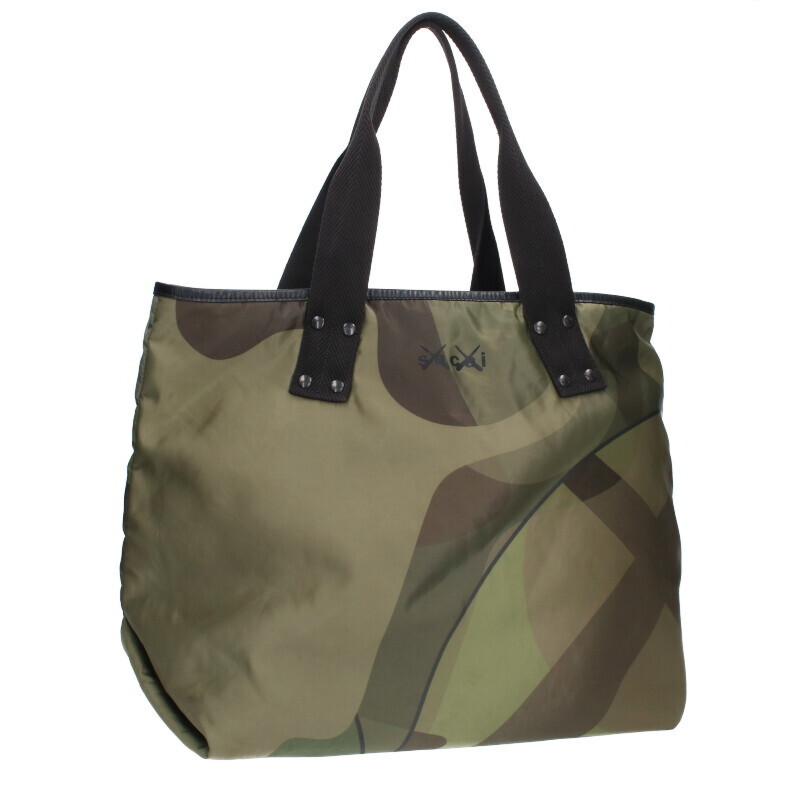 サカイ Sacai カウズ 21-0254S サイズ:L 21-0254S Tote Largeトートバッグ 中古 BS99