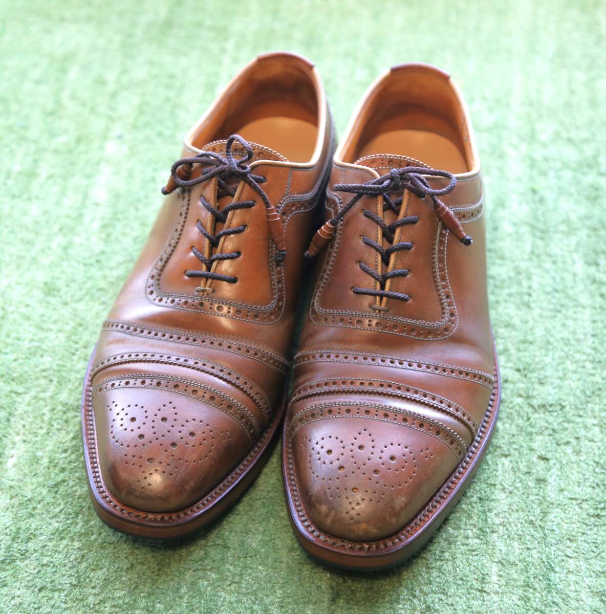 オールソール後未使用】ScotchGrain ダブルストレートチップ L オールソール後未使用】ScotchGrain ダブルストレートチップ L