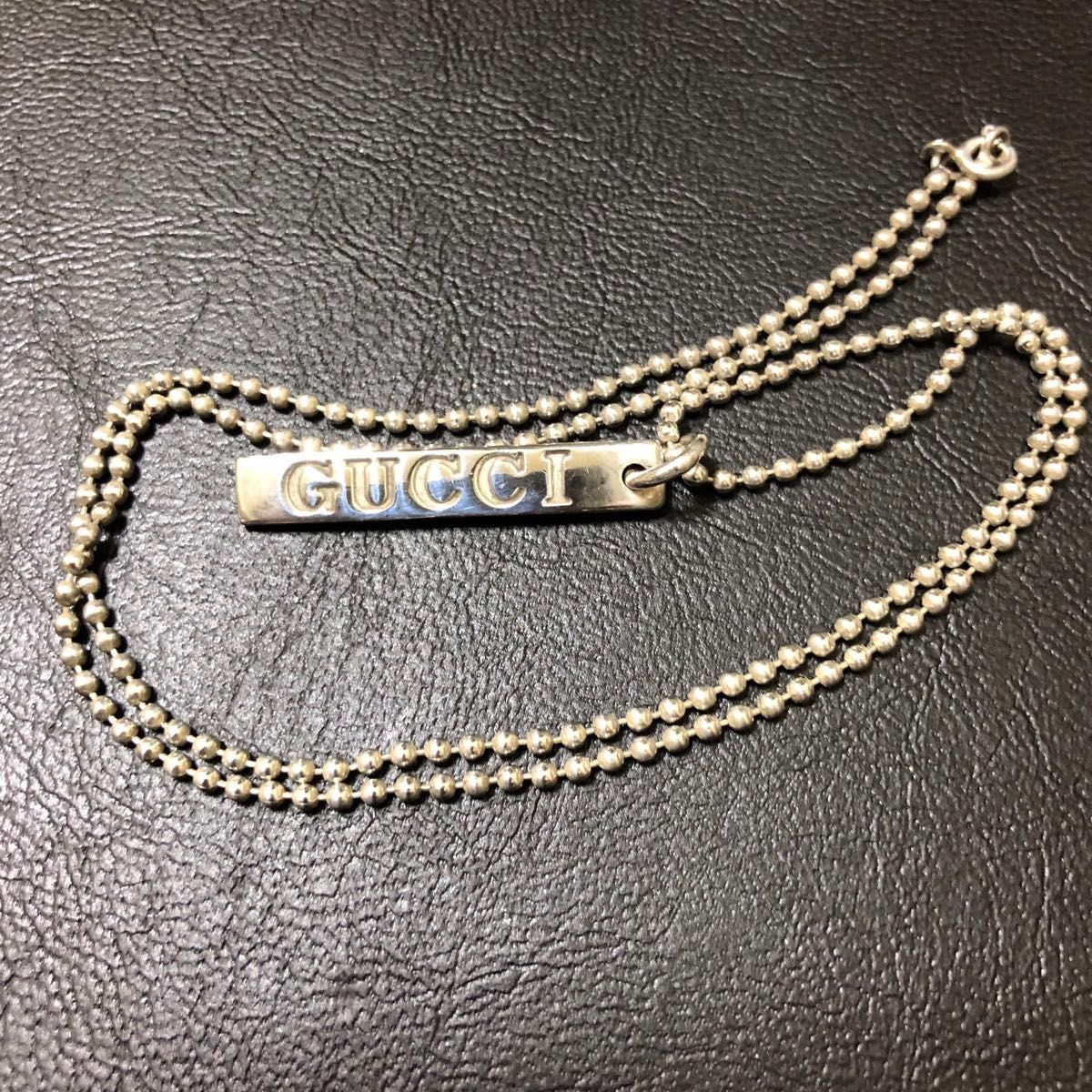 最終お値下げ GUCCI グッチ プレート シルバー ネックレス 最終お値下げ GUCCI グッチ プレート シルバー ネックレス
