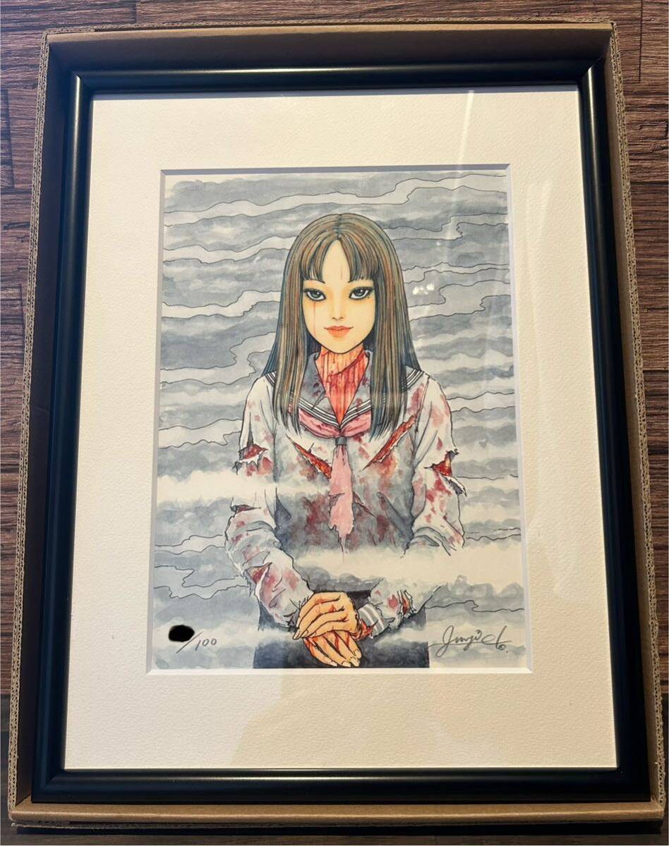 未使用品 伊藤潤二 直筆サイン入り複製原画 富江 シリアル 未使用品 伊藤潤二 直筆サイン入り複製原画 富江 シリアル