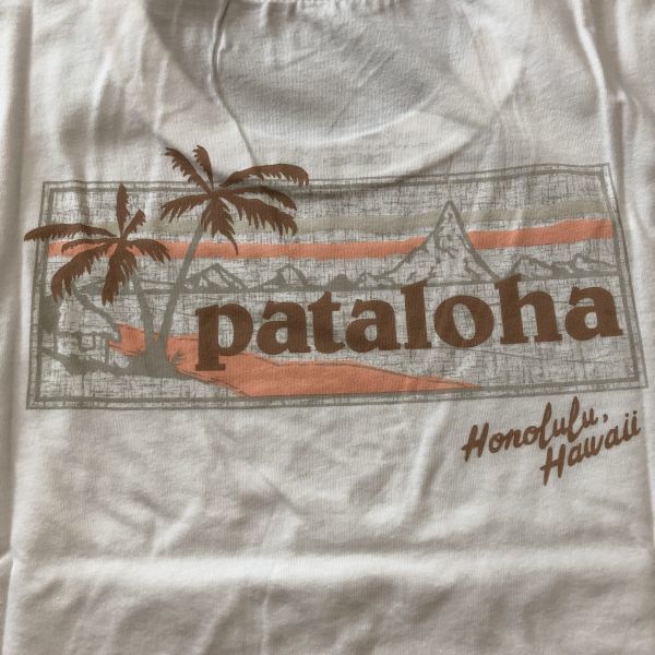 送料無料・ホノルル限定・新品◆パタゴニア◆パタロハ Tシャツ W's Pataloha Sign Cotton T-shirt デッドストック made in USA サーフィン_画像3