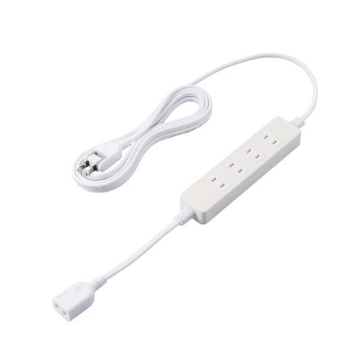  Elecom power supply tap extender 3m 2P body part 4 mouth independent part 1 mouth white T-ADR5-2530WH /l