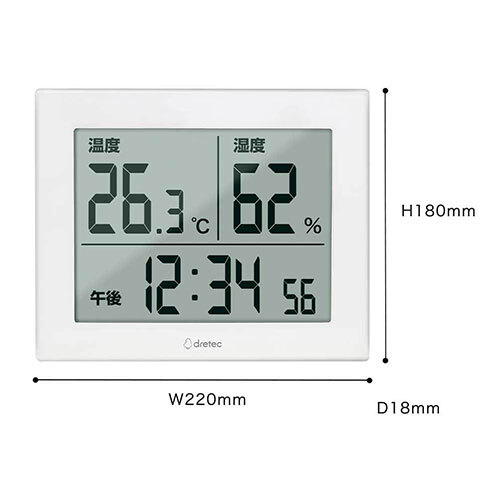  summarize profit dretecdoli Tec large screen temperature hygrometer is Kimi e white 0-506WT x [2 piece ] /l