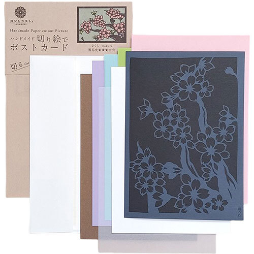  summarize profit Trust pudding ting hand made cut ... postcard (B6) Sakura PST-012 x [6 piece ] /l