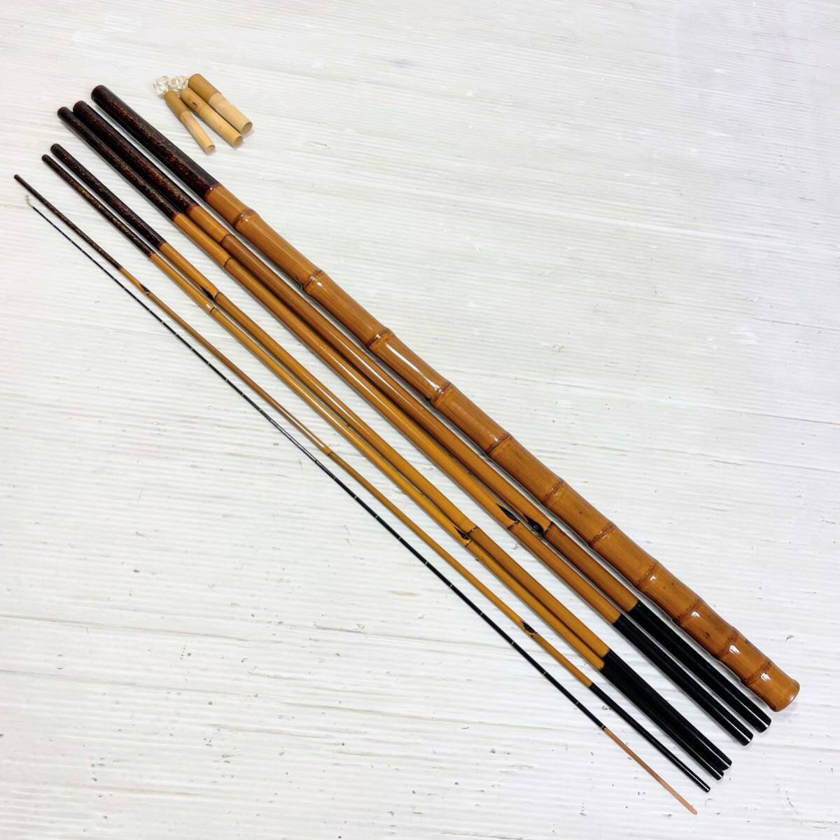 ◯P74 竿孝作 竹竿 和竿 毛鉤 テンカラ竿 約322cm 約10尺 江戸 ◯P74 竿孝作 竹竿 和竿 毛鉤 テンカラ竿 約322cm 約10尺 江戸