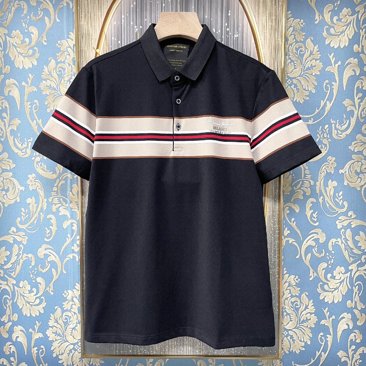  one sheets limitation regular price 2 ten thousand *christian milada* milano departure * polo-shirt * fine quality short sleeves POLO shirt refreshing speed . switch britain character commuting Golf business XL/50