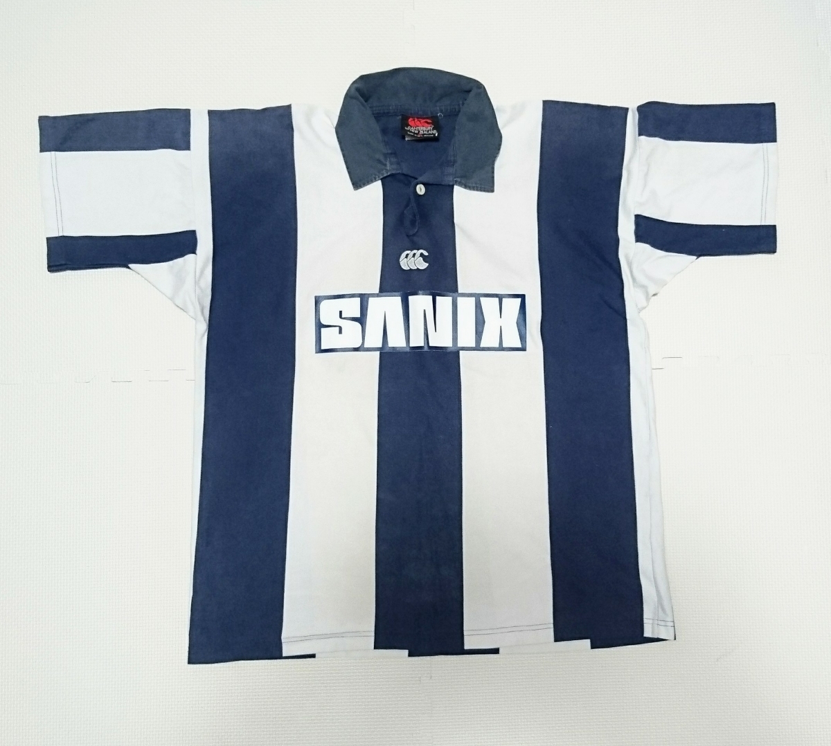 希少 CANTERBURY カンタベリー SANIX サニックス 選手支給品 実使用ユニフォーム ラガーシャツ XL 背番号36_画像1