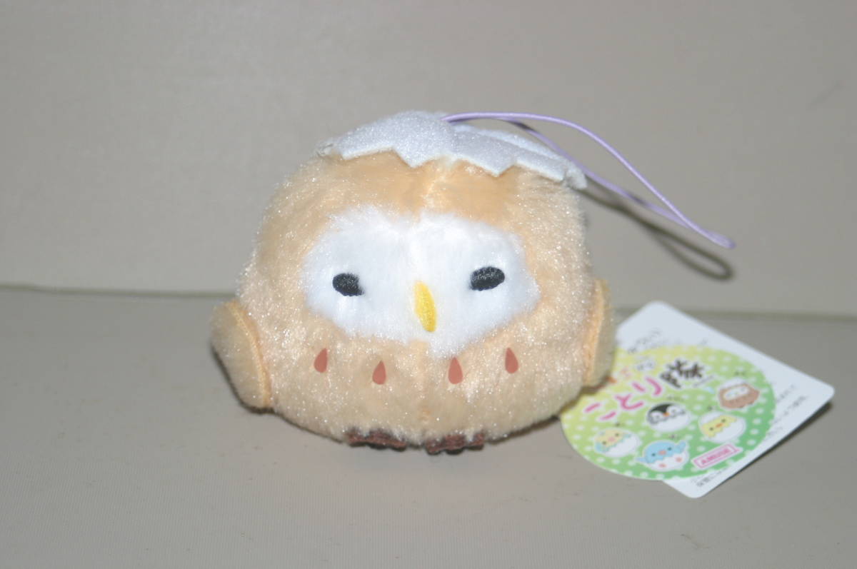  Tama . from .... owl. baby rubber cord attaching mascot soft toy approximately 6cm.....