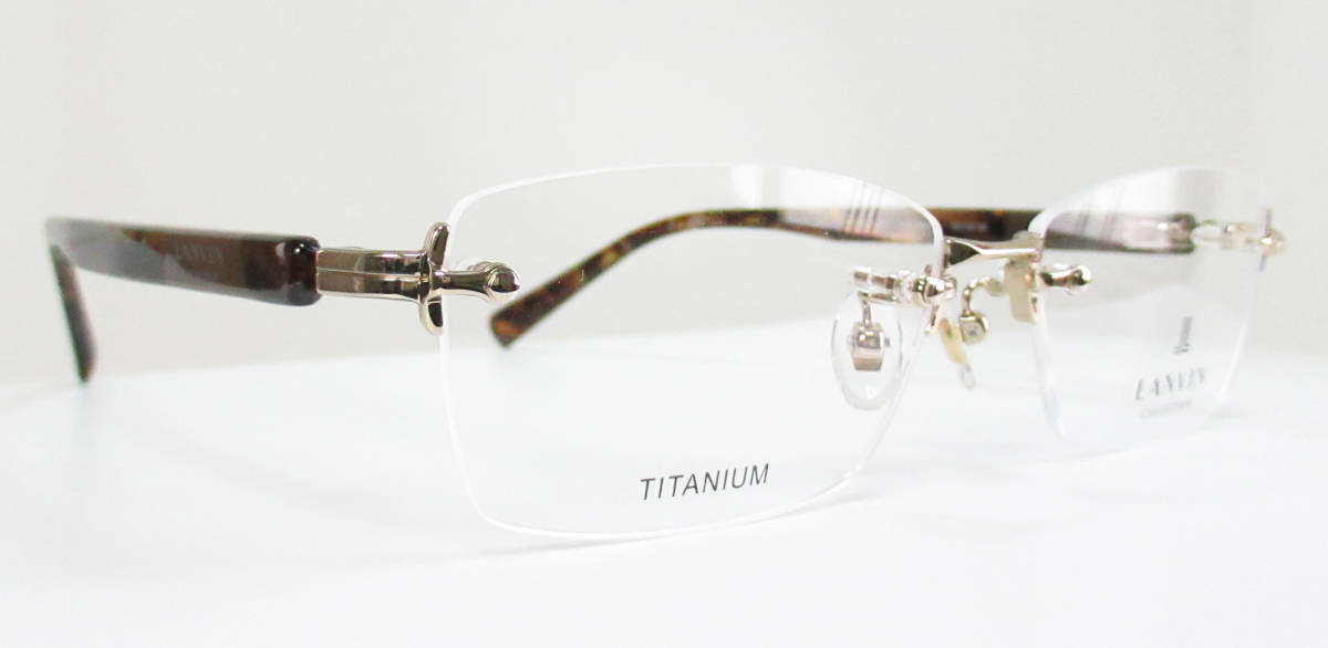 LANVIN スクエアフレムメカネ LNV2647 234 フチなし LANVIN ランバン 紳士メガネフレーム VLC067J カラー