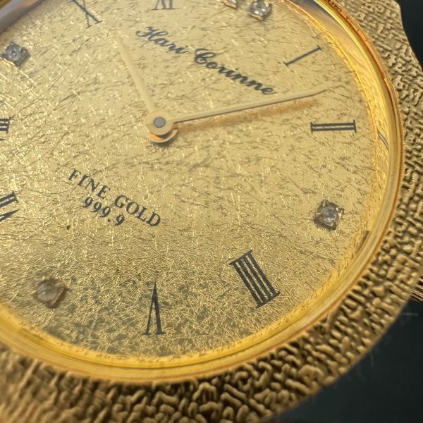 ◇ ハリー コリンヌ Hari Corinne GOLD DIAL 999.9 クォーツ ◇ ハリー コリンヌ Hari Corinne GOLD DIAL 999.9 クォーツ