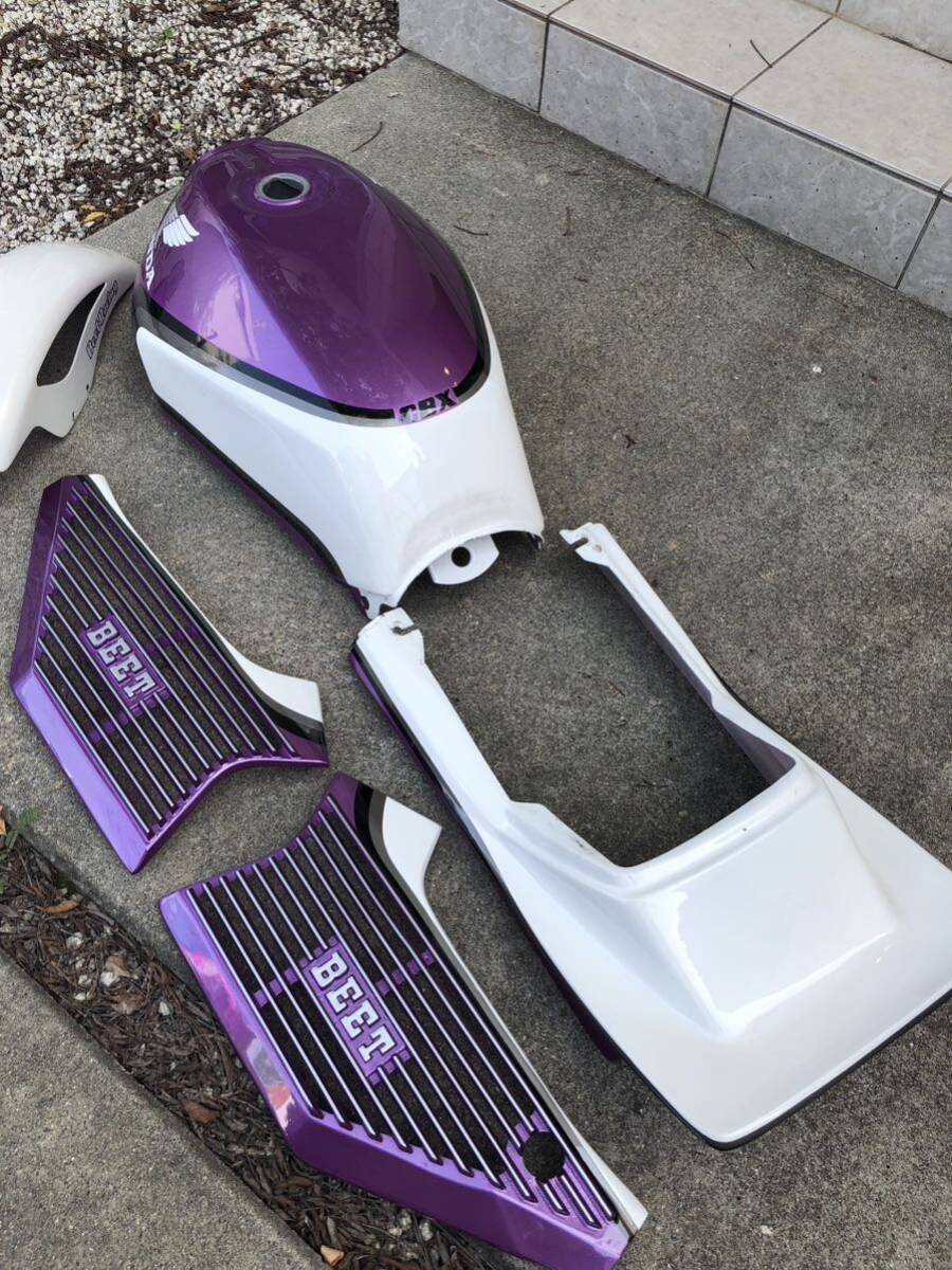 CBX400F 紫白 2型カラー 外装セット 外装一式 純正色替え BEET CBX400F 紫白 2型カラー 外装セット 外装一式 純正色替え BEET