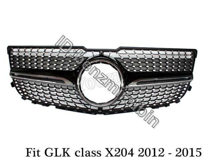 メルセデス GLK クラス 2012年 - 2015年 GLK200 GLK220 GLK250 GLK350 5ドア SUV X204 ダイヤモンド グリル フロント バンパー ベンツ_画像2