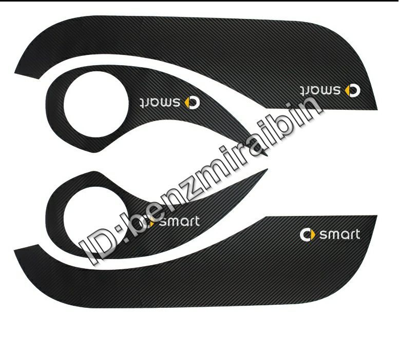 4ドア用 ドア 保護 ステッカー カーボン柄 装飾 スマート 453 fortwo forfour アンチ スクラッチ アクセサリー ドア 保護 カバーの画像2