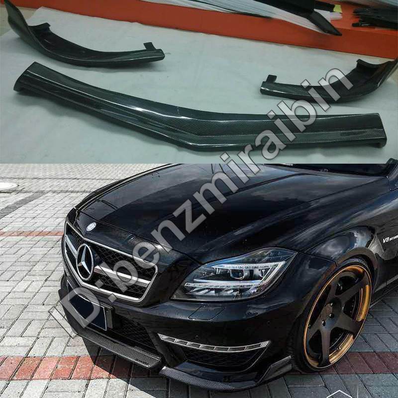 メルセデス ベンツ CLSクラス W218 CLS350 CLS63 AMG バンパー カーボン柄 フロント リップ スポイラー 用_画像1