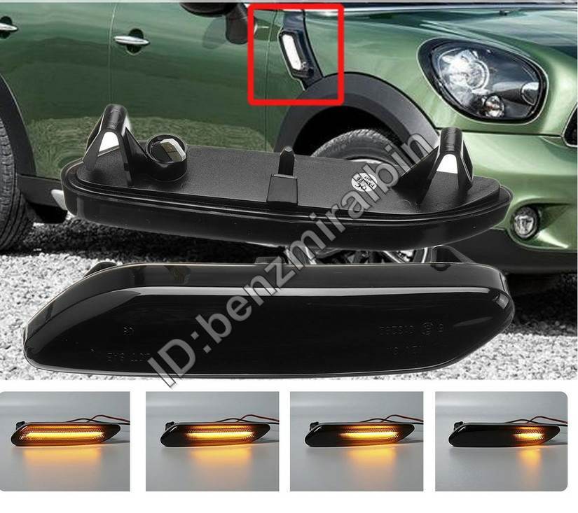 1 pair current .led side marker light 12 bolt dynamic side lamp Turn lai playing cards bmw Mini Cooper R60 R61