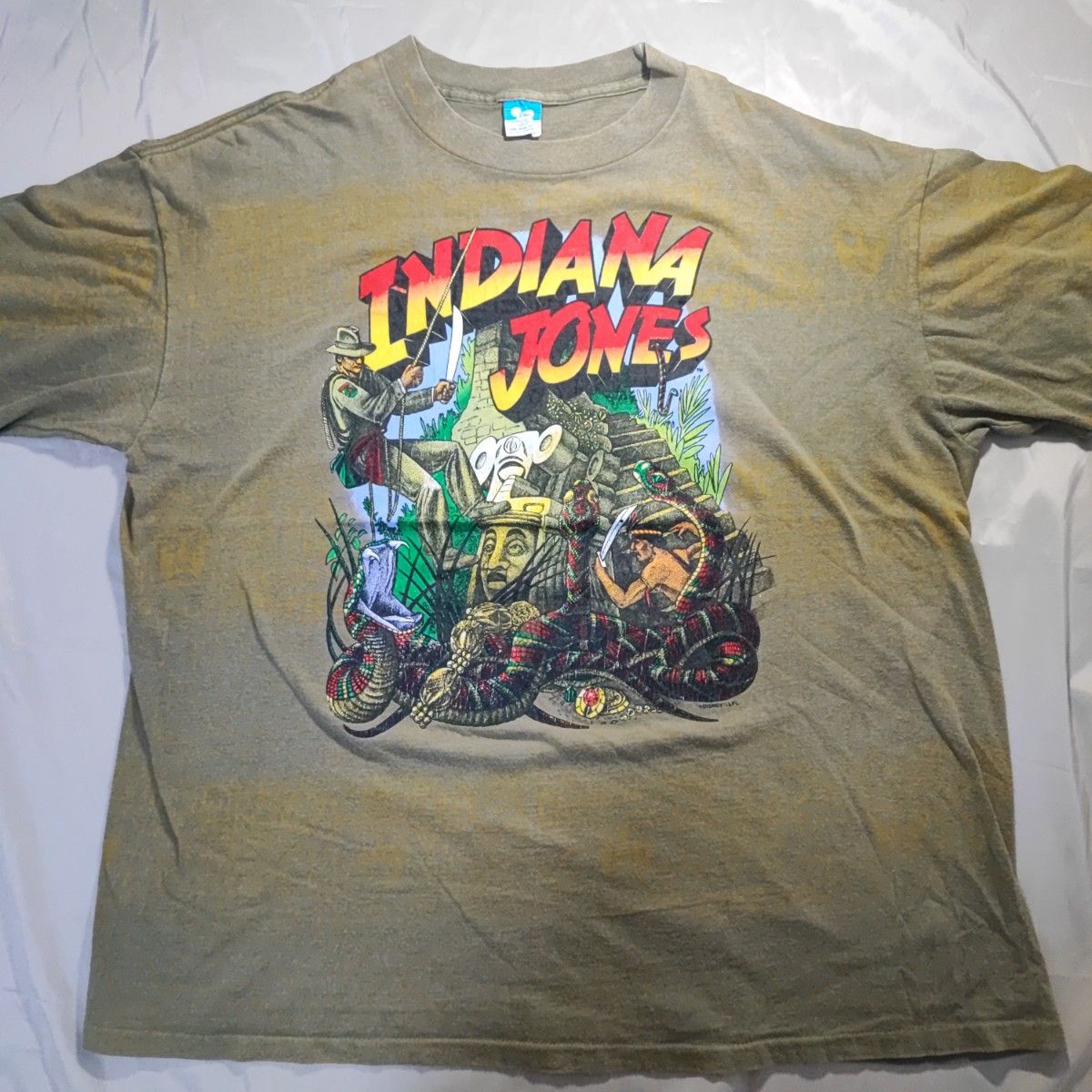 USA製 90年代 Disney ディズニー インディ ジョーンズ 青タグ T USA製 90年代 Disney ディズニー インディ ジョーンズ 青タグ T