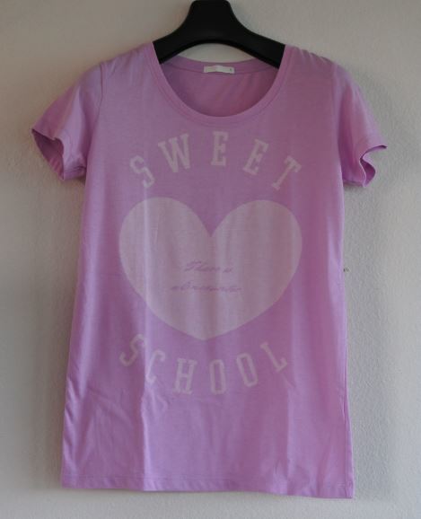 好きに GU ジーユー Tシャツ カットソー 半袖 ピンク ハート k2 Sサイズ サービス h0715 frdthdk