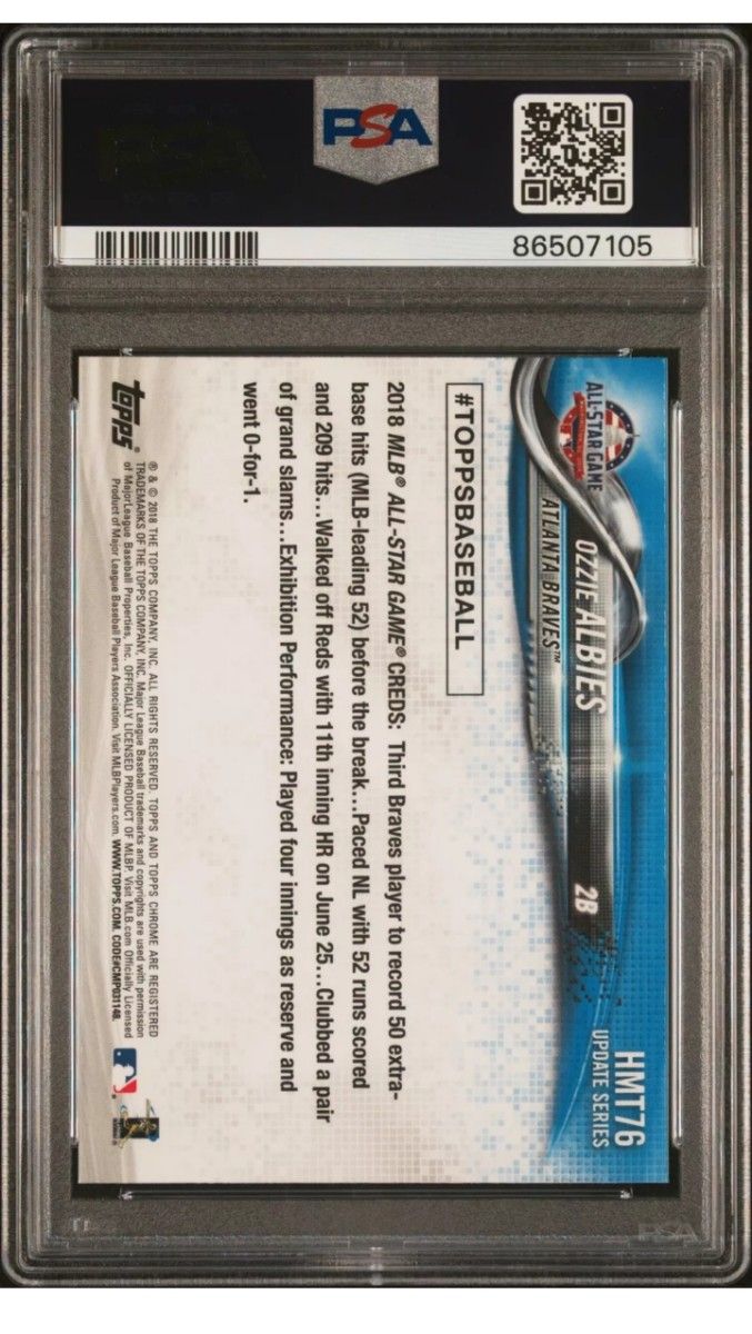 TOPPS CHROME UPDATE OZZIE ALBIES RC PSA10 アトランタ・ブレーブス