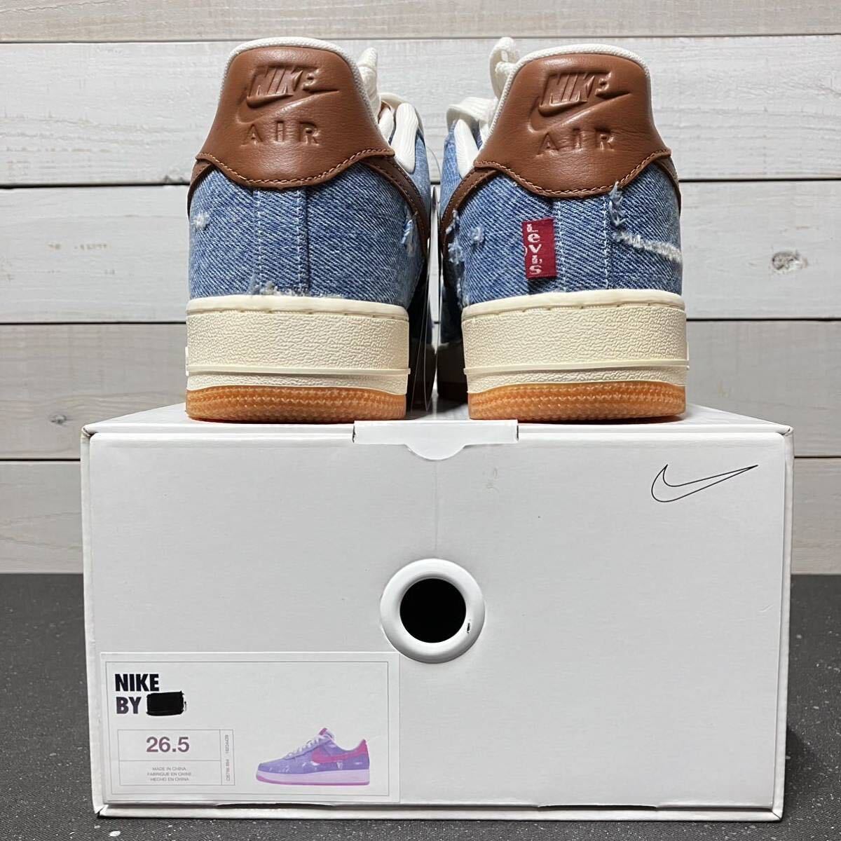 26 5cm NIKE AIR FORCE 1 LOW LEVIS LEVI'S DENIM BY YOU ナイキ 26 5cm NIKE AIR FORCE 1 LOW LEVIS LEVI'S DENIM BY YOU ナイキ