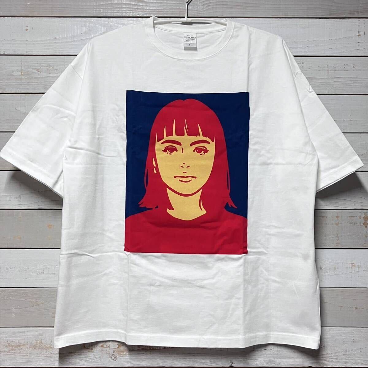 SIZE L KYNE WHITE TEE SHIRT キネ オンエアー ホワイト Tシャツ ART ARTIST