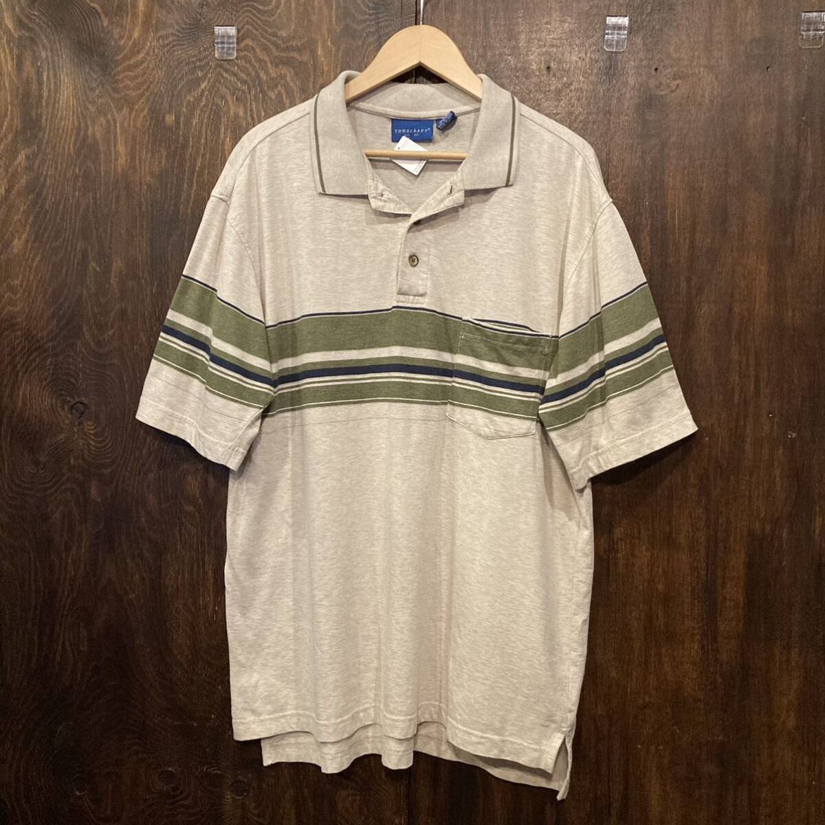 Town Craft タウンクラフト 90s ビンテージ 半袖 ポロシャツ USA古着 Lサイズ J.C.Penney ビンテージ古着