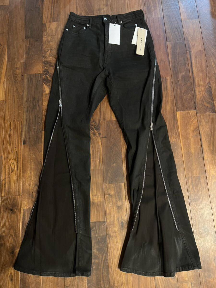 drkshdw 24ss bolan zip denim コーティング デニム rick owens drkshdw 24ss bolan zip denim コーティング デニム rick owens
