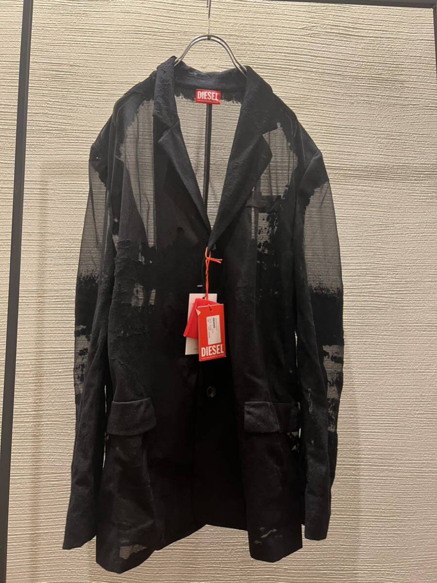diesel J-Reg devor シースルー テーラードジャケット 46 diesel J-Reg devor シースルー テーラードジャケット 46
