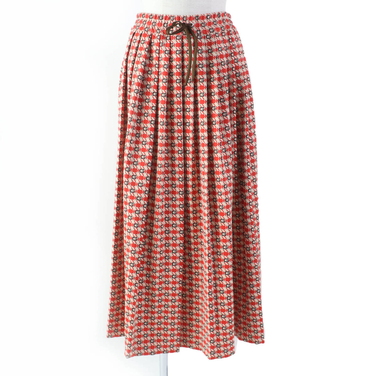 グッチ 650636 ナイロン スカート 極美品☆GUCCI グッチ 650636 サイドライン ジャガードG
