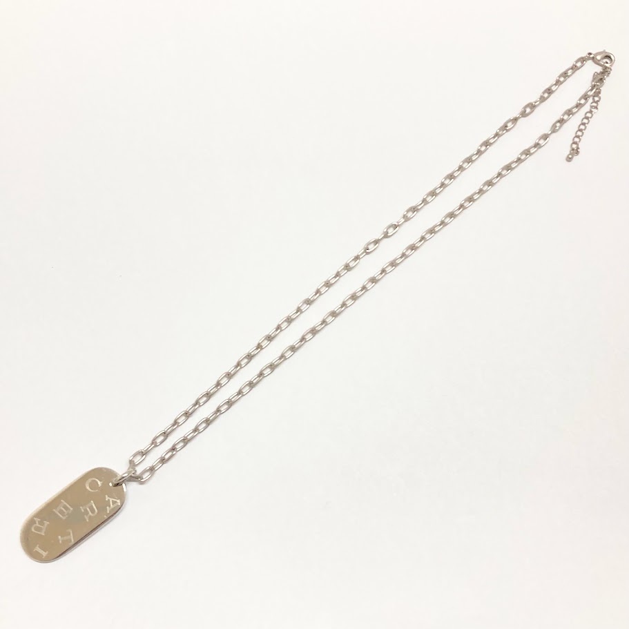 CARTIER カルティエ ロゴプレート ネックレス シルバー CARTIER カルティエ ロゴプレート ネックレス シルバー