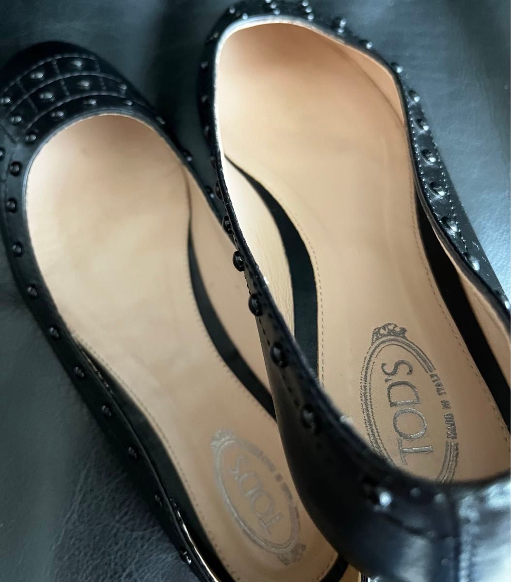 トッズ TOD'S ブラック レザー フラット バレエ シューズ|Yahoo トッズ TOD'S ブラック レザー フラット バレエ シューズ|Yahoo