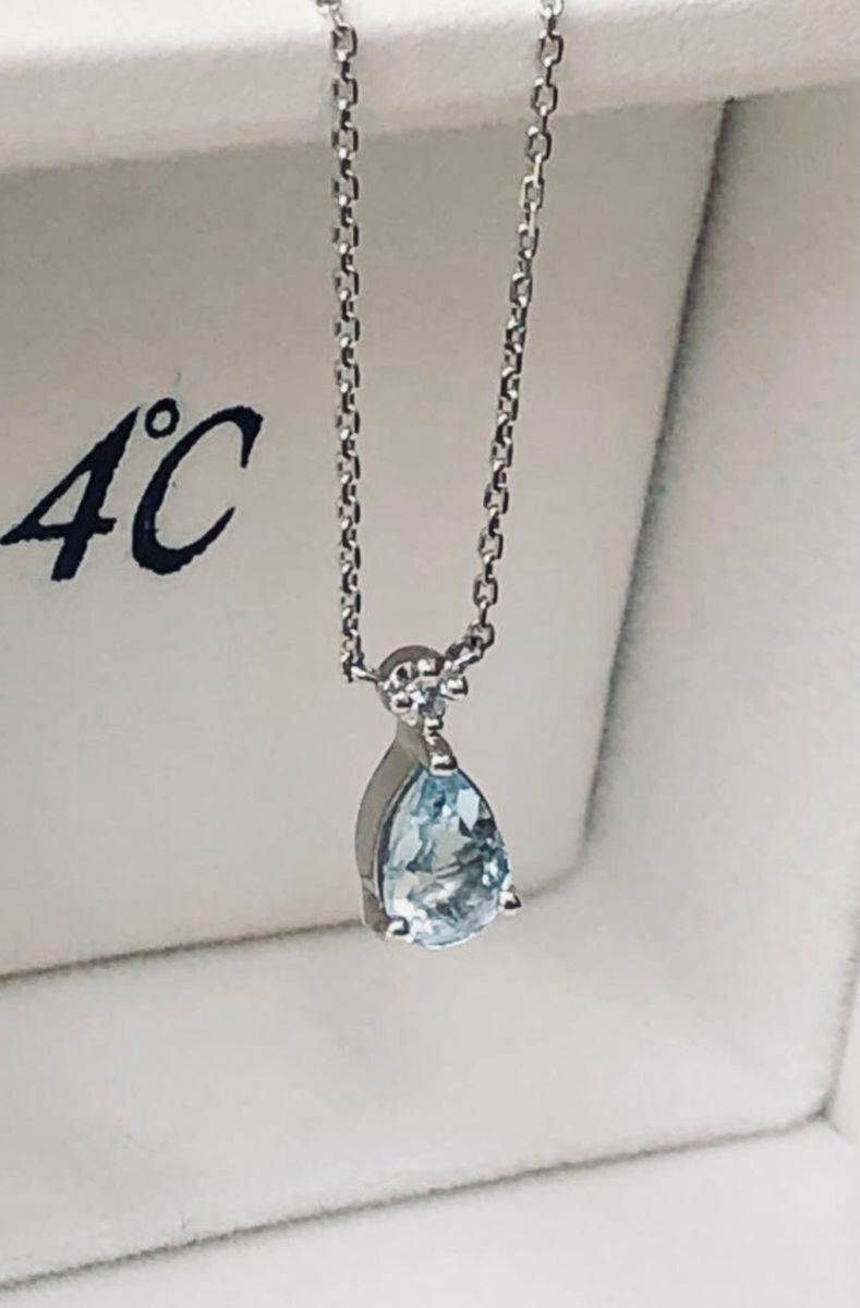 4°Cヨンドシー プラチナネックレス アクアマリン ダイヤモンド 4°Cヨンドシー プラチナネックレス アクアマリン ダイヤモンド