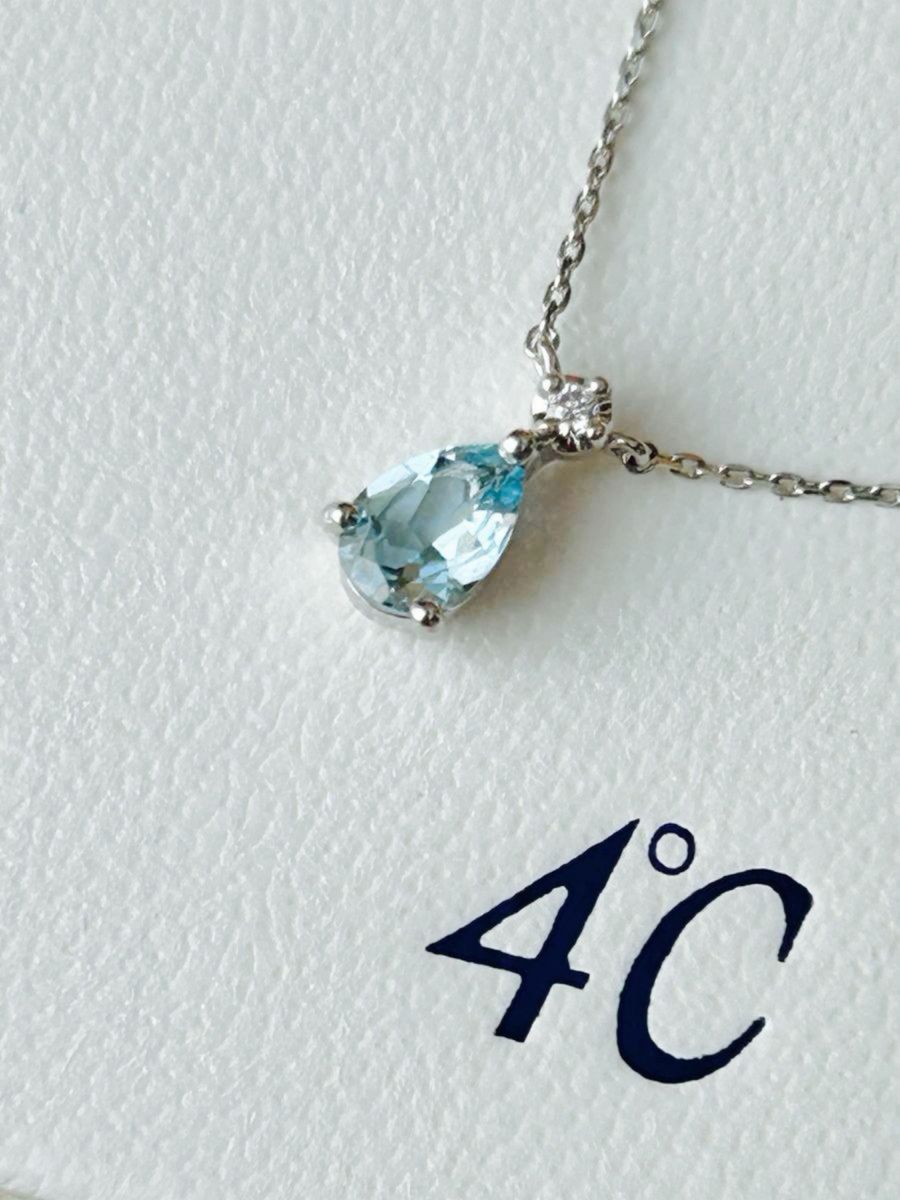 4°Cヨンドシー プラチナネックレス アクアマリン ダイヤモンド 4°Cヨンドシー プラチナネックレス アクアマリン ダイヤモンド