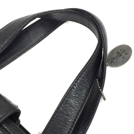 JRA Ostrich кожа ручная сумочка женский чёрный черный средний перегородка . с карманом QR071-205