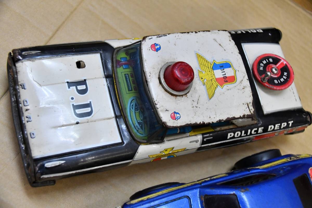 昭和　レトロ　当時物　トンカ　＆　ASC 　アオシン　SIREN POLICE CAR　 パトカー フォード　ブリキ日本製_画像2