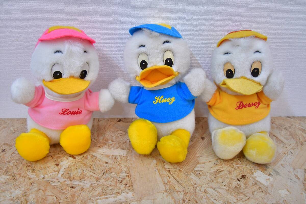 レトロ　ディズニー　ドナルドダック　子供　甥っ子　ヒューイ　デューイ　ルーイ　ぬいぐるみ