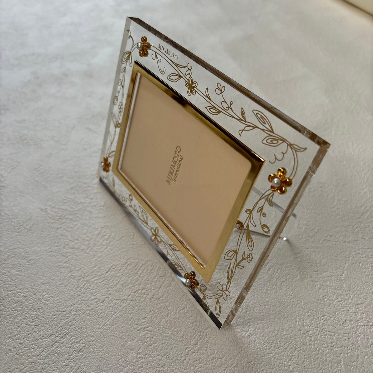 MIKIMOTO ミキモト パール付きフォトフレーム 真珠 写真立て MIKIMOTO ミキモト パール付きフォトフレーム 真珠 写真立て