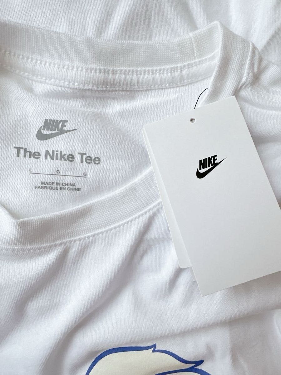 ラス1 限定コラボ NIKE × new jeans Tシャツ 韓国 ナイキ 白 L ラス1 限定コラボ NIKE × new jeans Tシャツ 韓国 ナイキ 白 L