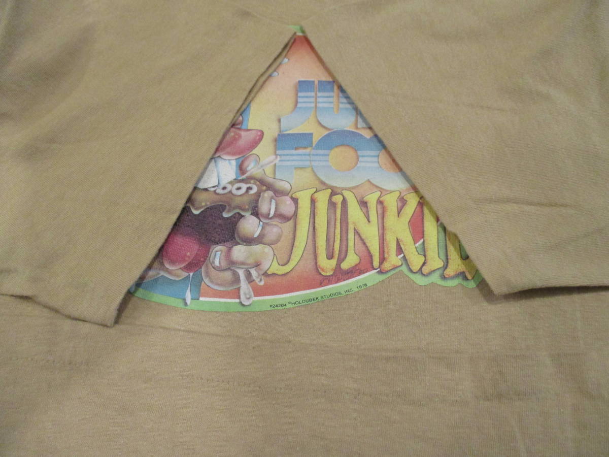 70's おもしろ Tシャツ JUNK FOOD JUNKIE ビンテージ USA製 L_画像10